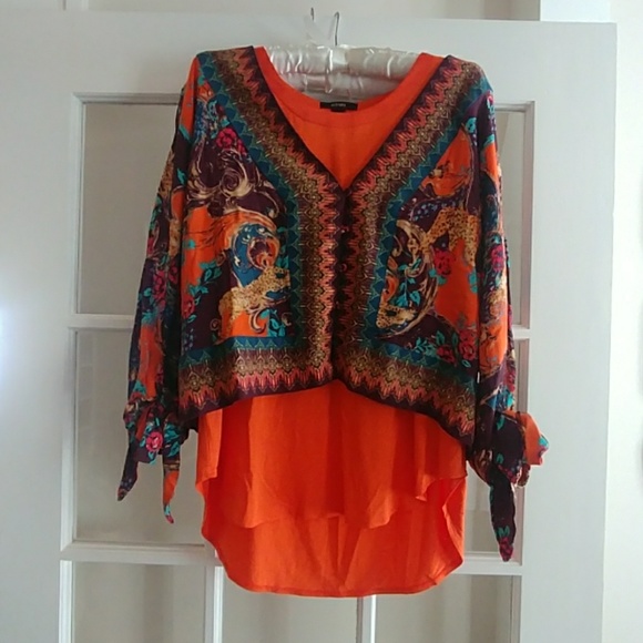 Print top by Free People w/camisole by Alfani - Picture 7 of 7